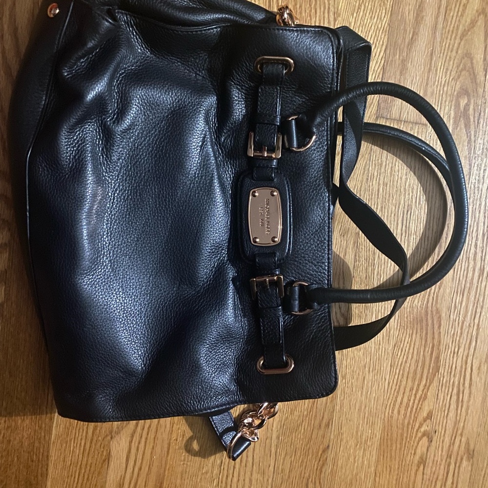 Michael Kors Black Leather Shoulder Bag